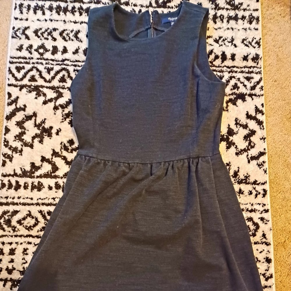 Madewell, heathered, black dress